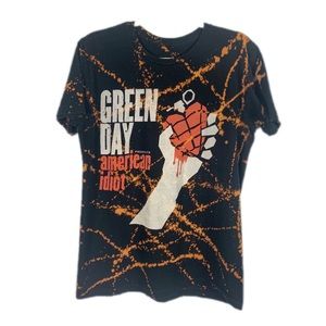 Green Day Bleached Custom Vintage T Shirt
